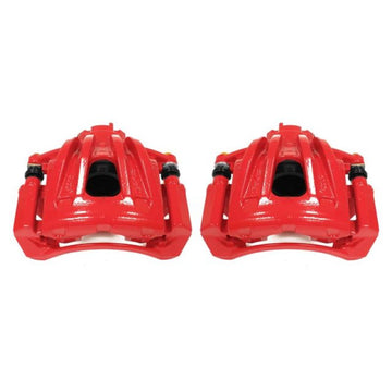Power Stop 02-07 Jeep Liberty Front Red Calipers w/Brackets - Pair