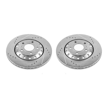 Power Stop 03-10 Audi A8 Quattro Rear Evolution Drilled & Slotted Rotors - Pair