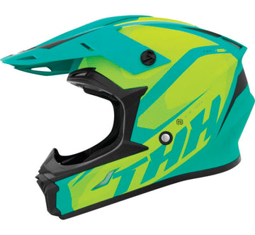 THH Helmets T710XR Airtech Teal/Yellow Youth - Large