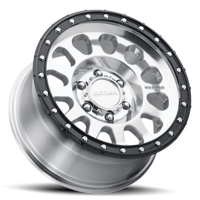 Method MR315 17x8.5 0mm Offset 6x5.5 106.25mm CB Polished Wheel - Gloss Black Lip