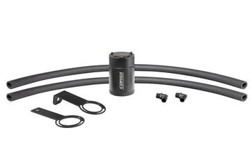 CORSA Performance Lata de captura de aceite de aluminio universal de 5/8 pulgadas y 3 oz con soportes de montaje