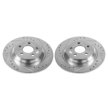 Power Stop 11-15 Volvo S60 Rear Evolution Drilled & Slotted Rotors - Pair