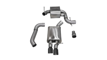 Corsa 06-10 Volkswagen GLI Mk5 Black Touring 3.0in Cat-Back Single Rear Exitn Black Pro-Series