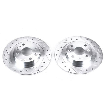 Power Stop 91-03 Ford Escort Rear Evolution Drilled & Slotted Rotors - Pair