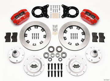 Wilwood Dynapro Dust-Boot Front Kit 12.19in Red 1965-1969 Mustang Disc & Drum Spindle