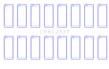 King Engine Bearings Chevrolet Custom Performance (Size STDX) Connecting Rod Bearing Set