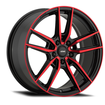 Konig Myth 18x8 5x100 ET43 Gloss Black w/ Red Tinted Clearcoat