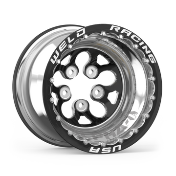 Weld Alpha-1 15x12 / 5x4.5 BP / 4in. BS Black Wheel - Black Double Beadlock MT
