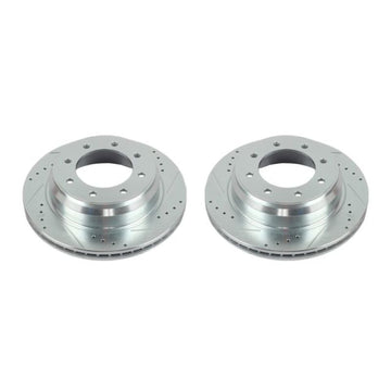 Power Stop 12-19 Nissan NV1500 Rear Evolution Drilled & Slotted Rotors - Pair