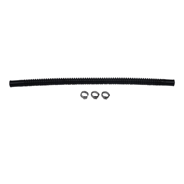 DeatschWerks Convoluted Tubing 300mm Length x 10mm ID Side 1 x 10mm ID Side 2 - Black