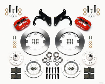 Wilwood Forged Dynalite Front Kit 12.19in Red 65-68 Chevy Impala -Drum Spindle