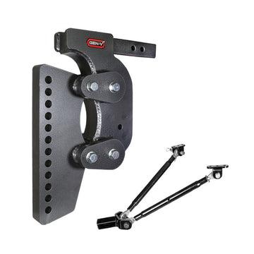 Gen-Y The Boss Torsion-Flex 2in Weight Distribution Shank 15.5in Drop 16K Hitch w/Stabilizer Kit