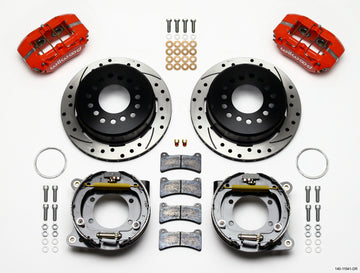Wilwood Dynapro Low-Profile 11.00in P-Brake Kit Drill-Red AMC 71-74 2.60in Offset