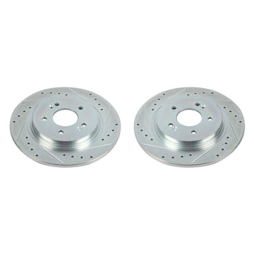 Power Stop 19-20 Hyundai Santa Fe Rear Evolution Drilled & Slotted Rotors - Pair