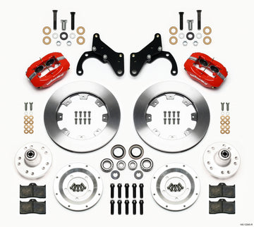 Wilwood Forged Dynalite Front Kit 12.19in Red 69-70 Impala Drum/Disc 69-82 Vette