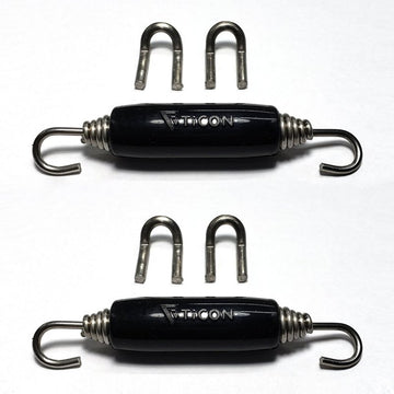 Ticon Industries Black Silicone Titanium Spring Tab and Spring Kit (4 Tabs/2 Springs) - 2 Pack