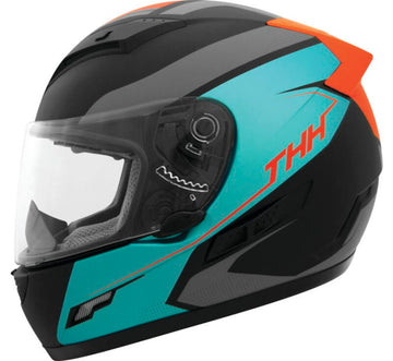 THH Helmets TS-80 Vision Orange/Turquoise - Large
