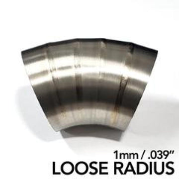 Ticon Industries 3in Welded Pie Cuts 1.6D Loose Radius 45 Deg Bend 1mm/.039in- 5pk