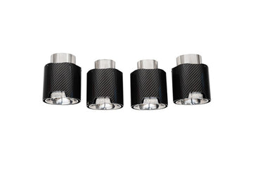 Corsa 2020-25 Chevrolet Corvette C8 RWD 4.5in Carbon Fiber Polished Tip Kit (For Corsa Exhaust Only)