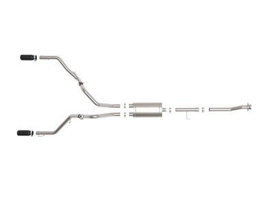 aFe 21-26 Ford F150 Tremor Vulcan Series 3IN 304SS Cat-Back Exhaust Dual Rear Exit w/Black Tip