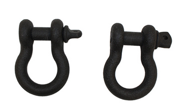 Fishbone Offroad D Ring 3/4In Gloss - Black 2 Piece Set
