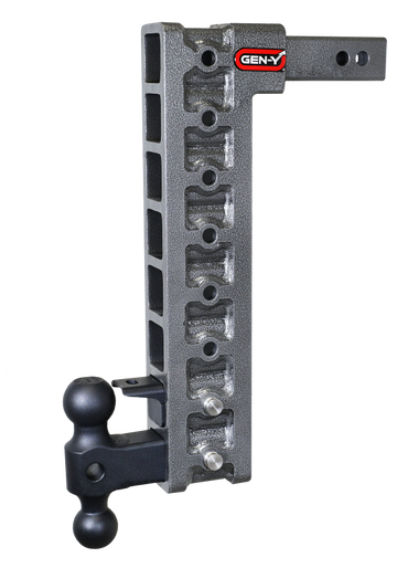 Gen-Y Mega Duty 2in Shank 17.5in Drop 10K Hitch w/Dual-Ball/Pintle Lock/Stabilizer Kit