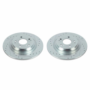 Power Stop 17-20 Acura MDX Rear Evolution Drilled & Slotted Rotors - Pair