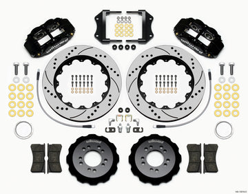 Wilwood Narrow Superlite 6R Front Hat Kit 14.00in Drilled 2013-Up Ford Focus ST w/ Lines