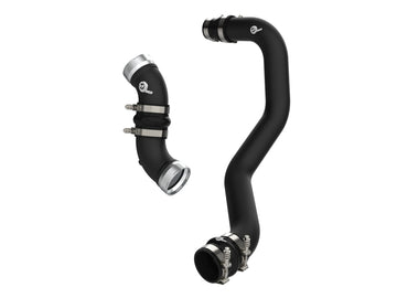 aFe 06-10 GM Diesel Trucks V8 6.6L BladeRunner Aluminum Hot & Cold Charge Pipe Kit - Black