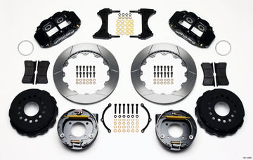 Wilwood Narrow Superlite 4R Rear P-Brk Kit 12.88in Chevy 12 Bolt w/ C-Clips Staggered mt