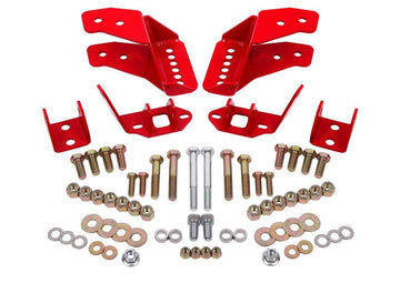 BMR 78-87 G-Body Coilover Conversion Kit Rear Adjustable Shock Mount Without CAB - Red