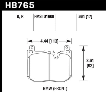 Pastillas de freno delanteras Hawk 13-16 BMW 328i xDrive Performance Ceramic Street