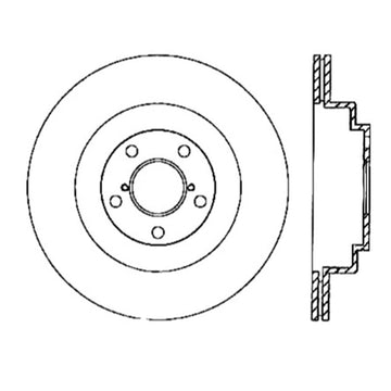 StopTech Power Slot 06-07 WRX / 05-08 LGT Rotor ranurado trasero derecho