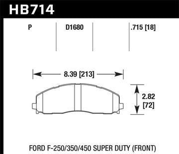 Pastillas de freno delanteras Hawk 15-17 Ford F-250/350 LTS Street
