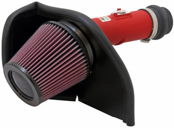 K&amp;N 08-11 WRX/STi 2.5L H4 Entrada de ariete corta Typhoon roja