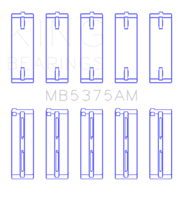 King Engine Bearings Toyota 2ZZGE Crankshaft Main Bearing Set