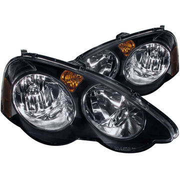 ANZO 2002-2004 Acura Rsx Crystal Faros delanteros negros