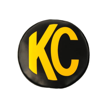 KC HiLiTES 6 pulgadas. Cubierta blanda redonda (par) - Negro con logotipo KC amarillo