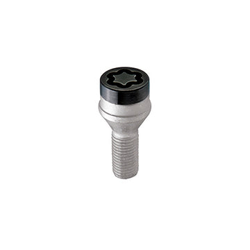 Juego de pernos de bloqueo de ruedas McGard - 4 unidades. (Asiento cónico) M12X1.5 / Hex. de 17 mm / Longitud del vástago de 25,5 mm - Negro