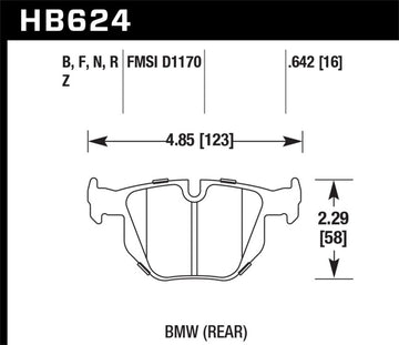 Hawk 06 BMW 330i/330xi / 07-09 335i / 07-08 335xi / 09 335d / 08-09 328i HP+ Street Pastillas de freno traseras