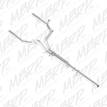 MBRP 14 Chevy/GMC 1500 Silverado/Sierra 4.3L V6/5.3L V8 Escape trasero doble dividido de aluminio de 3 pulgadas con respaldo de gato
