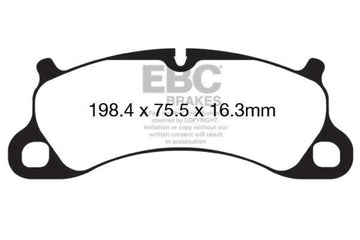 EBC 12-15 Porsche 911 (991) (Cast Iron Rotor only) 3.8 Carrera S Redstuff Front Brake Pads
