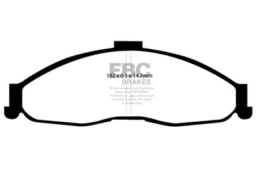 EBC 98-02 Chevrolet Camaro (4ta generación) 3.8 Pastillas de freno delanteras Yellowstuff