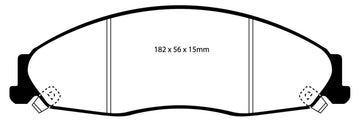 EBC 02-05 Cadillac CTS 2.6 Redstuff Front Brake Pads