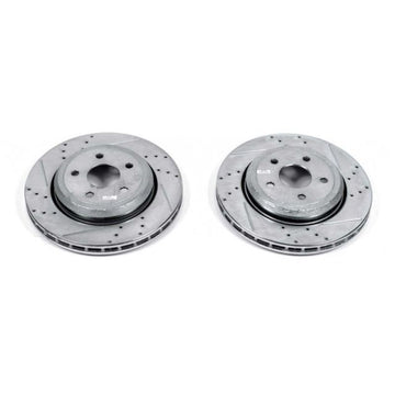 Power Stop 18-19 Dodge Durango Rotores traseros perforados y ranurados - Par