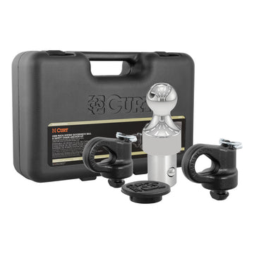 Kit de anclaje de cadena de seguridad y bola de cuello de cisne de 2-5/16 pulgadas con sistema Puck OEM de Curt