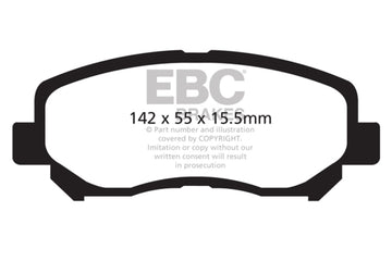EBC 12+ Mazda CX-5 2 Pastillas de Freno Delanteras Greenstuff