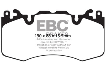 Pastillas de freno delanteras EBC 13+ Land Rover Range Rover 3.0 sobrealimentadas Yellowstuff