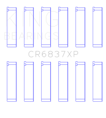King Engine Bearings Honda J30/J35 Connecting Rod Bearing Set (Set of 6)