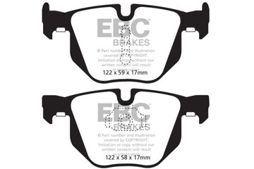 EBC 10-14 BMW X5 3.0 Turbo (35) Pastillas de freno traseras Redstuff